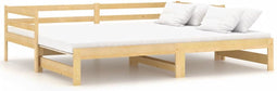 vidaXL - Slaapbank - uitschuifbaar - massief - grenenhout - 2x(90x200) - cm