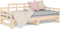 vidaXL - Slaapbank - uitschuifbaar - massief - grenenhout - 2x(90x200) - cm