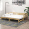 vidaXL - Slaapbank - uitschuifbaar - massief - grenenhout - 2x(90x200) - cm
