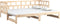 vidaXL - Slaapbank - uitschuifbaar - massief - grenenhout - 2x(90x200) - cm