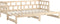 vidaXL - Slaapbank - uitschuifbaar - massief - grenenhout - 2x(90x200) - cm