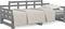 vidaXL - Slaapbank - uitschuifbaar - massief - grenenhout - grijs - 2x(90x200) - cm