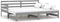 vidaXL - Slaapbank - uitschuifbaar - massief - grenenhout - grijs - 2x(90x200) - cm