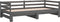 vidaXL - Slaapbank - uitschuifbaar - massief - grenenhout - grijs - 2x(90x200) - cm