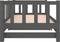 vidaXL - Slaapbank - uitschuifbaar - massief - grenenhout - grijs - 2x(90x190) - cm