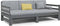 vidaXL - Slaapbank - uitschuifbaar - massief - grenenhout - grijs - 2x(90x190) - cm