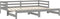 vidaXL - Slaapbank - uitschuifbaar - massief - grenenhout - grijs - 2x(90x200) - cm