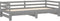 vidaXL - Slaapbank - uitschuifbaar - massief - grenenhout - grijs - 2x(90x200) - cm