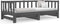 vidaXL - Slaapbank - uitschuifbaar - massief - grenenhout - grijs - 2x(90x190) - cm