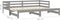 vidaXL - Slaapbank - uitschuifbaar - massief - grenenhout - grijs - 2x(90x200) - cm