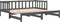 vidaXL - Slaapbank - uitschuifbaar - massief - grenenhout - grijs - 2x(90x190) - cm