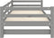 vidaXL - Slaapbank - uitschuifbaar - massief - grenenhout - grijs - 2x(90x200) - cm