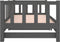 vidaXL - Slaapbank - uitschuifbaar - massief - grenenhout - grijs - 2x(90x190) - cm