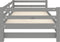vidaXL - Slaapbank - uitschuifbaar - massief - grenenhout - grijs - 2x(90x200) - cm
