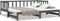 vidaXL - Slaapbank - uitschuifbaar - massief - grenenhout - grijs - 2x(90x190) - cm