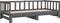 vidaXL - Slaapbank - uitschuifbaar - massief - grenenhout - grijs - 2x(90x190) - cm