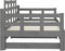 vidaXL - Slaapbank - uitschuifbaar - massief - grenenhout - grijs - 2x(90x200) - cm