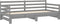 vidaXL - Slaapbank - uitschuifbaar - massief - grenenhout - grijs - 2x(90x200) - cm