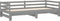 vidaXL - Slaapbank - uitschuifbaar - massief - grenenhout - grijs - 2x(90x200) - cm