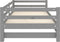vidaXL - Slaapbank - uitschuifbaar - massief - grenenhout - grijs - 2x(90x200) - cm