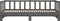 vidaXL - Slaapbank - uitschuifbaar - massief - grenenhout - grijs - 2x(90x190) - cm