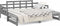 vidaXL - Slaapbank - uitschuifbaar - massief - grenenhout - grijs - 2x(90x200) - cm
