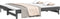 vidaXL - Slaapbank - uitschuifbaar - massief - grenenhout - grijs - 2x(90x200) - cm