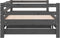 vidaXL - Slaapbank - uitschuifbaar - massief - grenenhout - grijs - 2x(90x200) - cm