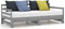 vidaXL - Slaapbank - uitschuifbaar - massief - grenenhout - grijs - 2x(90x200) - cm