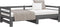 vidaXL - Slaapbank - uitschuifbaar - massief - grenenhout - grijs - 2x(90x200) - cm