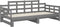 vidaXL - Slaapbank - uitschuifbaar - massief - grenenhout - grijs - 2x(90x200) - cm