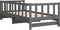 vidaXL - Slaapbank - uitschuifbaar - massief - grenenhout - grijs - 2x(90x190) - cm