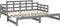 vidaXL - Slaapbank - uitschuifbaar - massief - grenenhout - grijs - 2x(90x200) - cm