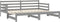 vidaXL - Slaapbank - uitschuifbaar - massief - grenenhout - grijs - 2x(90x200) - cm
