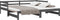 vidaXL - Slaapbank - uitschuifbaar - massief - grenenhout - grijs - 2x(90x200) - cm
