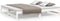 vidaXL - Slaapbank - uitschuifbaar - massief - grenenhout - wit - 2x(75x190) - cm