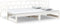 vidaXL - Slaapbank - uitschuifbaar - massief - grenenhout - wit - 2x(90x200) - cm