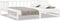vidaXL - Slaapbank - uitschuifbaar - massief - grenenhout - wit - 2x(90x200) - cm