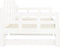 vidaXL - Slaapbank - uitschuifbaar - massief - grenenhout - wit - 2x(90x200) - cm
