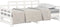 vidaXL - Slaapbank - uitschuifbaar - massief - grenenhout - wit - 2x(90x190) - cm