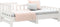 vidaXL - Slaapbank - uitschuifbaar - massief - grenenhout - wit - 2x(90x200) - cm