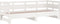 vidaXL - Slaapbank - uitschuifbaar - massief - grenenhout - wit - 2x(90x190) - cm