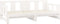 vidaXL - Slaapbank - uitschuifbaar - massief - grenenhout - wit - 2x(80x200) - cm