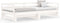 vidaXL - Slaapbank - uitschuifbaar - massief - grenenhout - wit - 2x(90x190) - cm