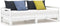 vidaXL - Slaapbank - uitschuifbaar - massief - grenenhout - wit - 2x(90x200) - cm