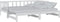 vidaXL - Slaapbank - uitschuifbaar - massief - grenenhout - wit - 2x(90x200) - cm