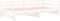 vidaXL - Slaapbank - uitschuifbaar - massief - grenenhout - wit - 2x(90x190) - cm