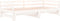 vidaXL - Slaapbank - uitschuifbaar - massief - grenenhout - wit - 2x(90x190) - cm