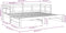 vidaXL - Slaapbank - uitschuifbaar - massief - grenenhout - wit - 2x(90x190) - cm