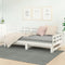 vidaXL - Slaapbank - uitschuifbaar - massief - grenenhout - wit - 2x(90x200) - cm